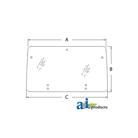 A & I Products Glass, Rear 55" x37" x2" A-5123196